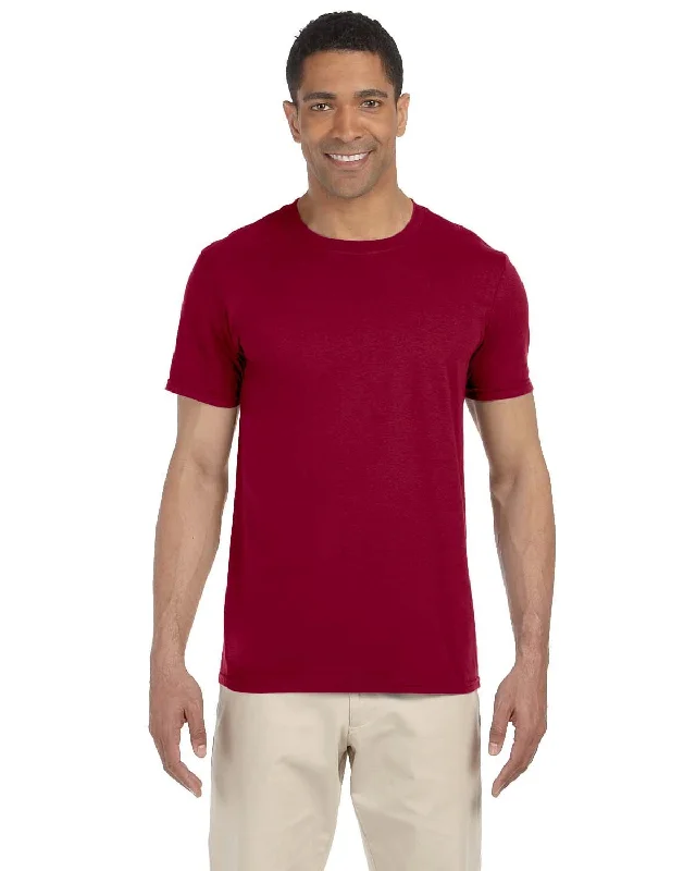 Gildan SoftStyle T-Shirt | Cardinal Red Zippered Front Buttoned Front Snap Front