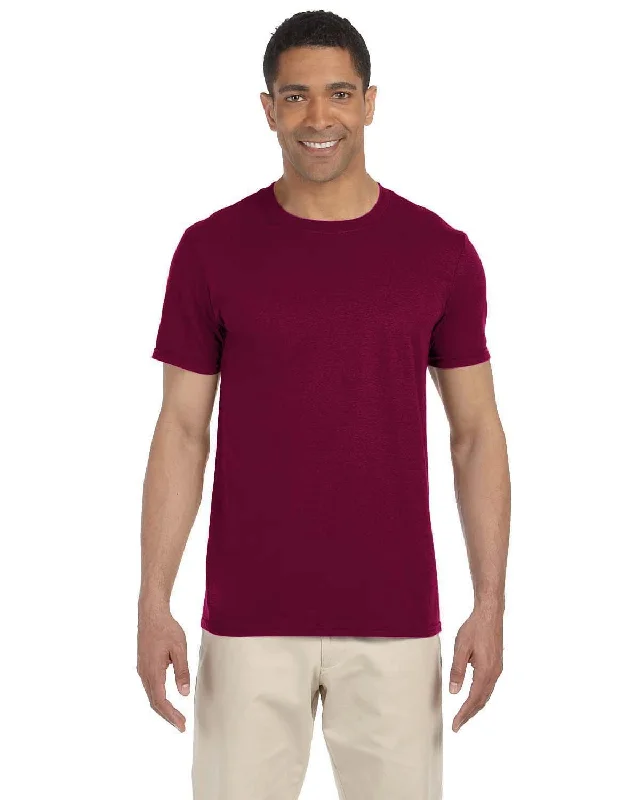 Gildan SoftStyle T-Shirt | Maroon Wool Fabric Cashmere Fabric Tweed Fabric