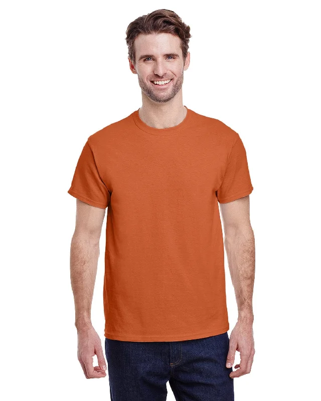 Gildan Ultra Cotton Heavyweight T-Shirt | T Orange Fleece Nylon Spandex