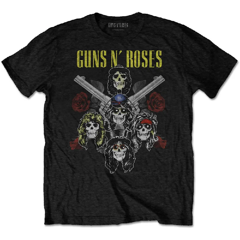 Guns N' Roses | Official Band T-Shirt | Pistols & Roses (Back Print) Hooded Caped Shawl Collar