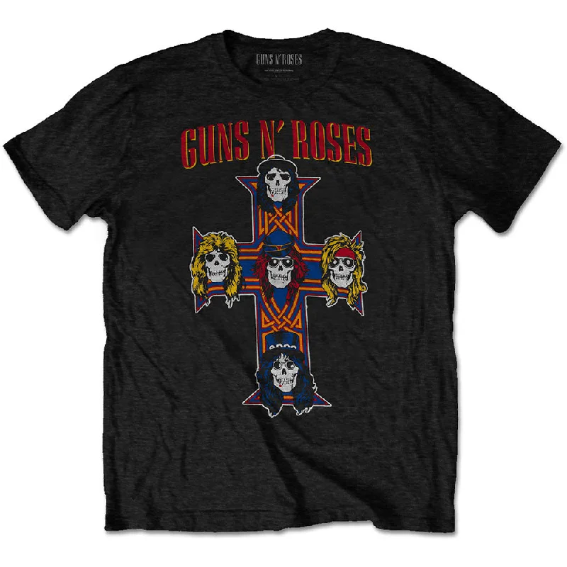 Guns N' Roses | Official Band T-Shirt | Vintage Cross Ribbed Striped Patterned