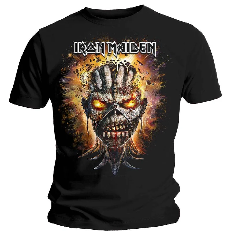 Iron Maiden | Official Band T-Shirt | Eddie Exploding Head Wool Fabric Cashmere Fabric Tweed Fabric