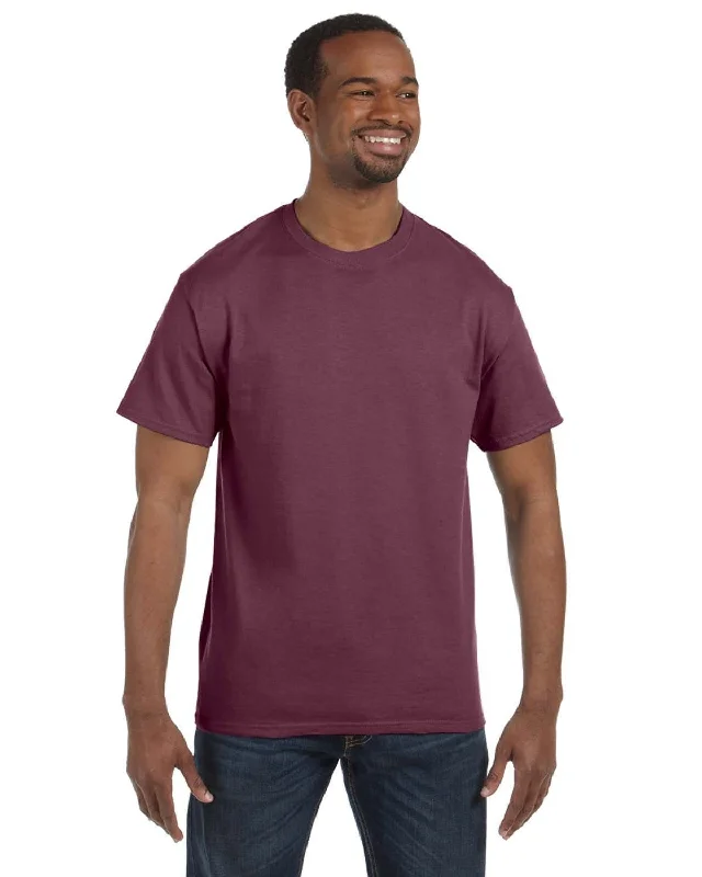 Jerzees Heavyweight 50/50 T-Shirt | Vint Hth Maroon Mesh Fabric Canvas Fabric Denim Fabric