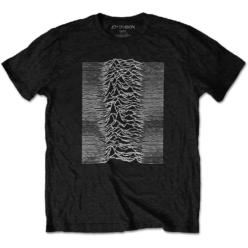 Joy Division | Official Band T-Shirt | Unknown Pleasures (Back Print) Sequined Glittery Shiny Joy Division | Official Band T-Shirt | Unknown Pleasures (Back Print) Sequined Glittery Shiny