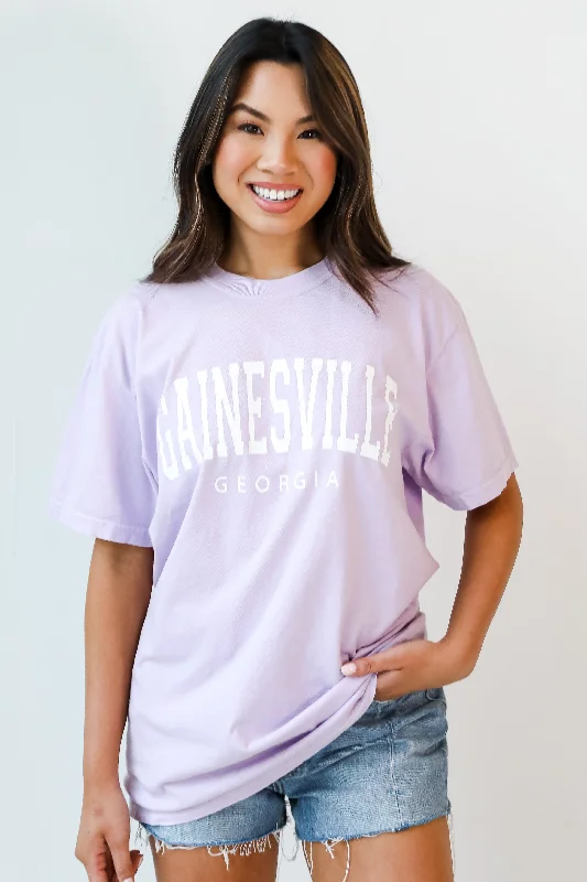 Lavender Gainesville Georgia Tee Mesh Canvas Denim