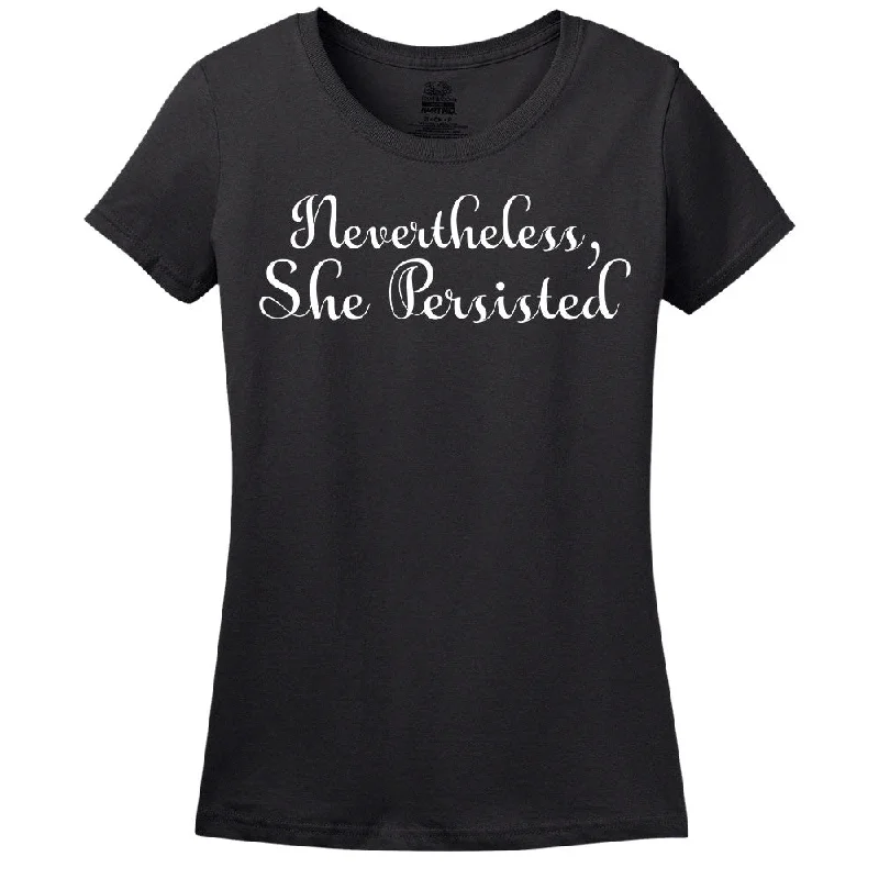 Minty Tees - Nevertheless, She Persisted Women's Tee Wool Fabric Cashmere Fabric Tweed Fabric Minty Tees - Nevertheless, She Persisted Women's Tee Wool Fabric Cashmere Fabric Tweed Fabric