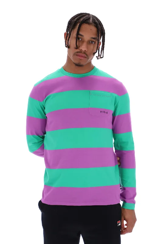 Morley Unisex Oversized Stripe Long Sleeved Pocket Tee Cotton Fabric Linen Fabric Terry Fabric Morley Unisex Oversized Stripe Long Sleeved Pocket Tee Cotton Fabric Linen Fabric Terry Fabric
