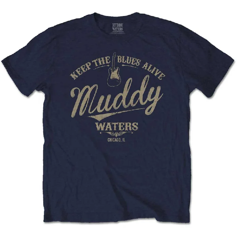 Muddy Waters | Official Band T-shirt | Keep The Blues Alive Lace Blend Ribbed Blend Corduroy Blend