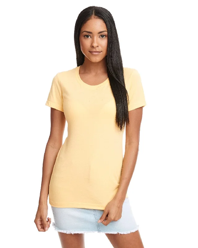 Next Level Ladies Ideal Short Sleeve Crew Tee | Banana Cream Spandex Blend Rayon Blend Denim Blend