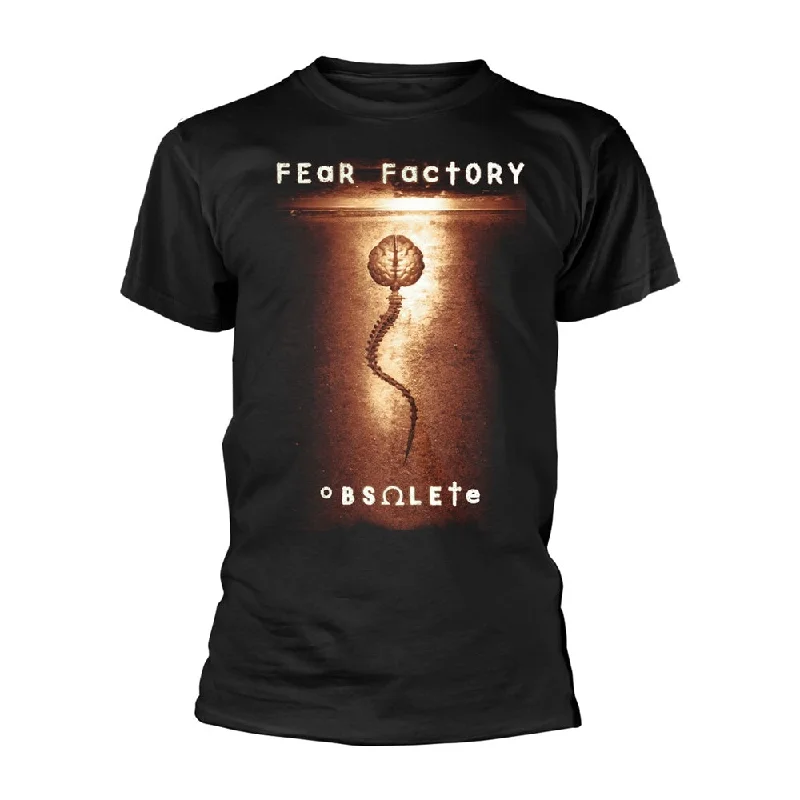 Fear Factory Unisex T-shirt: Obsolete (back print) Beaded Sequined Faux Fur