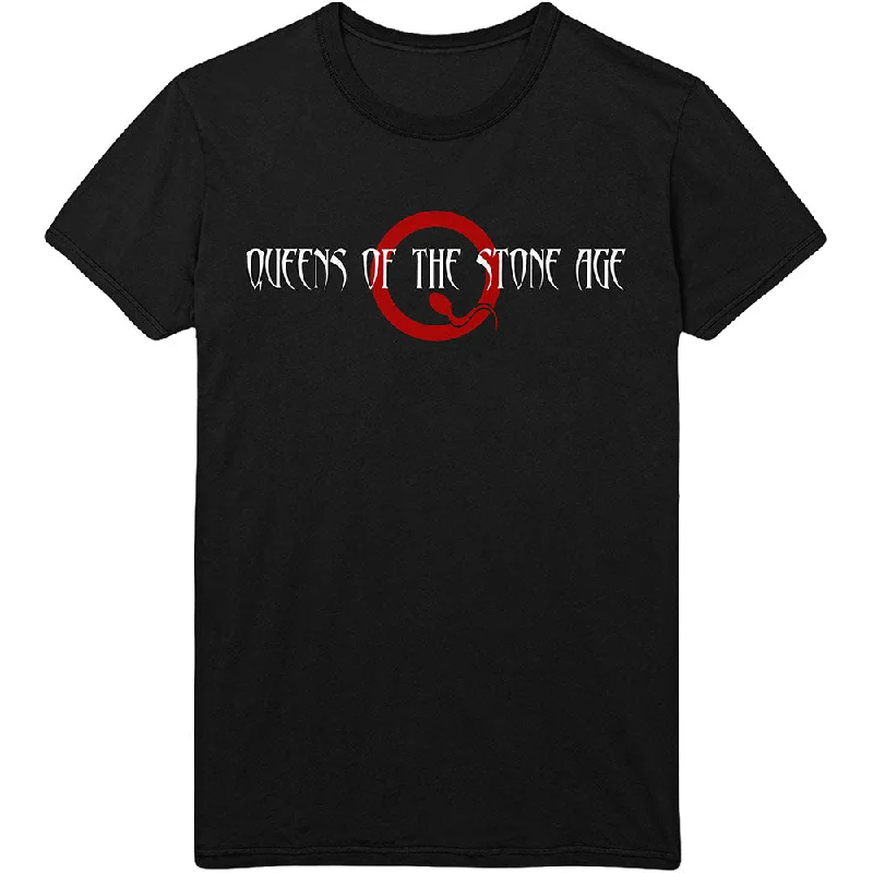 Queens Of The Stone Age | Official Band T-Shirt | Text Logo Front Pockets Side Pockets Patch Pockets Queens Of The Stone Age | Official Band T-Shirt | Text Logo Front Pockets Side Pockets Patch Pockets