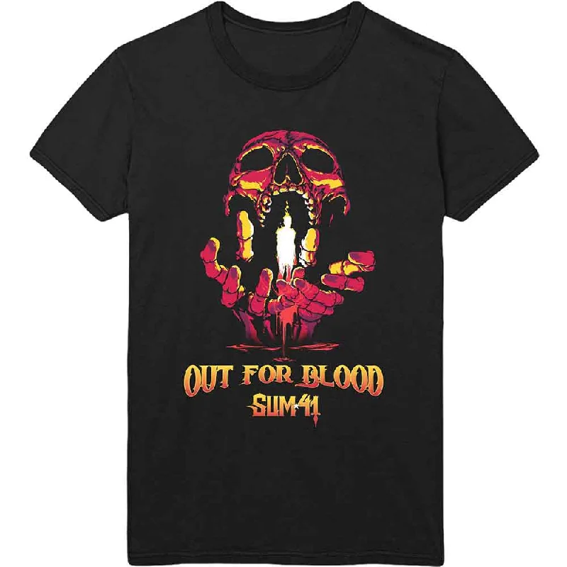 Sum 41 | Official Band T-Shirt | Out For Blood (Back Print) Chenille Blend Fleece Blend Nylon Blend Sum 41 | Official Band T-Shirt | Out For Blood (Back Print) Chenille Blend Fleece Blend Nylon Blend