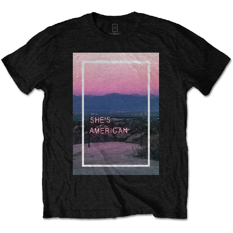 The 1975 | Official Band T-Shirt | She's American Nylon Fabric Polyester Fabric Spandex Fabric The 1975 | Official Band T-Shirt | She's American Nylon Fabric Polyester Fabric Spandex Fabric