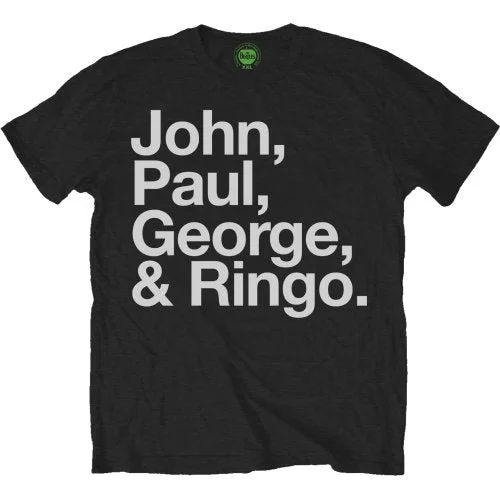 The Beatles | Official Band T-Shirt | John, Paul, George & Ringo Silk Blend Satin Velvet The Beatles | Official Band T-Shirt | John, Paul, George & Ringo Silk Blend Satin Velvet