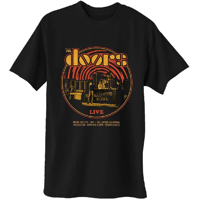 The Doors | Official Band T-Shirt | 68 Retro Circle Basic T-Shirt Crew Neck Short Sleeve The Doors | Official Band T-Shirt | 68 Retro Circle Basic T-Shirt Crew Neck Short Sleeve