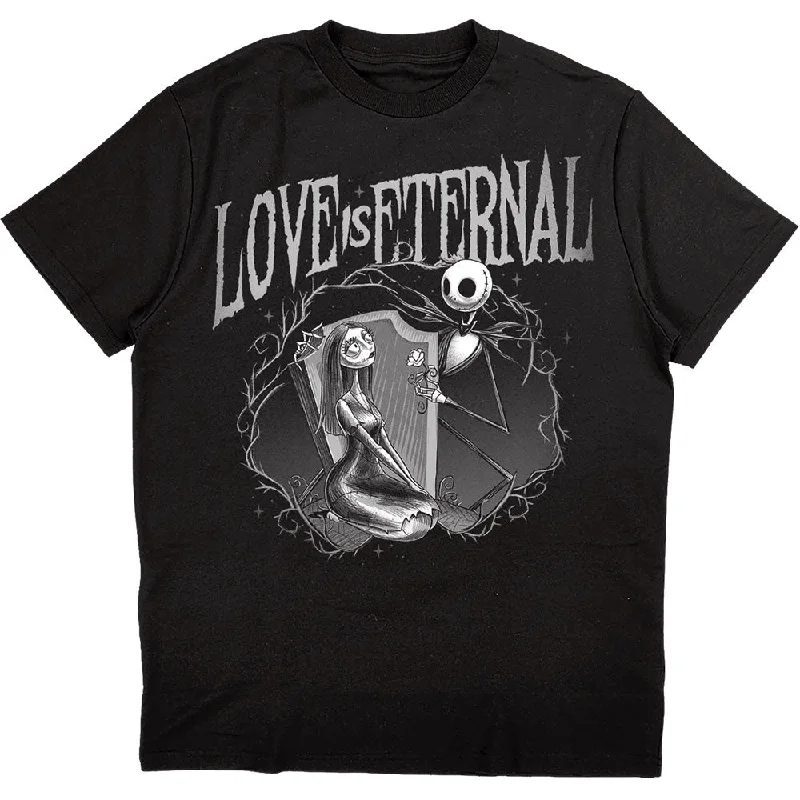 Disney | Official Band T-Shirt | The Nightmare Before Christmas Jack & Sally Love Is Eternal (Small) Anti-Shrink Durable Soft