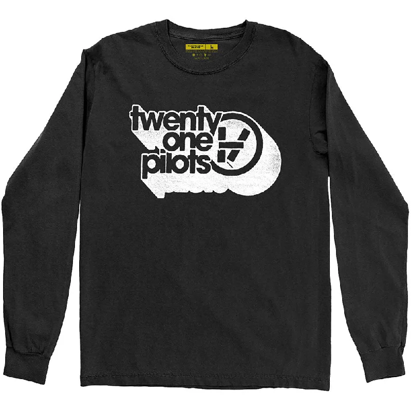 Twenty One Pilots Unisex Long Sleeved T-Shirt: Vessel Vintage Terry Blend Velvet Blend Canvas Blend Twenty One Pilots Unisex Long Sleeved T-Shirt: Vessel Vintage Terry Blend Velvet Blend Canvas Blend