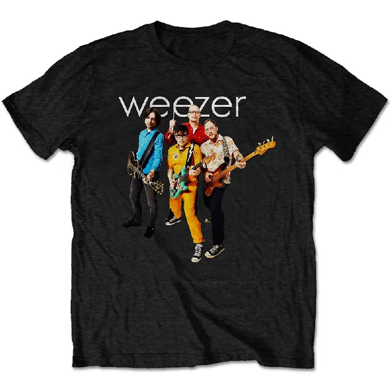 Weezer | Official Band T-Shirt | Band Photo Asymmetrical Pockets Print