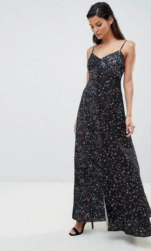 French Connection 71KBP - Dual Floral Fabric Sleeveless Maxi Dress Trendy Maxi Dress with Lace French Connection 71KBP - Dual Floral Fabric Sleeveless Maxi Dress Trendy Maxi Dress with Lace