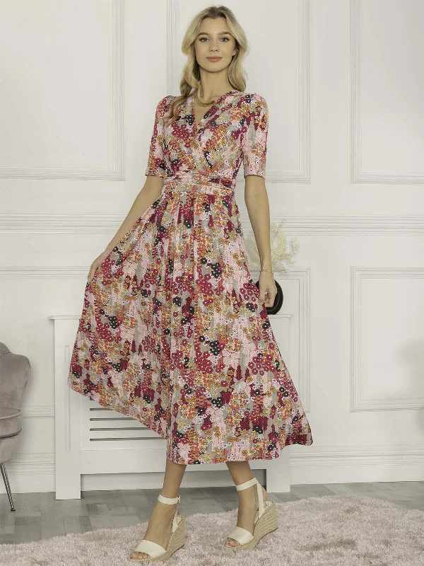 Jolie Moi Akayla Printed Jersey Maxi Dress, Orange Multi Chic Summer Floral Maxi Dress Jolie Moi Akayla Printed Jersey Maxi Dress, Orange Multi Chic Summer Floral Maxi Dress
