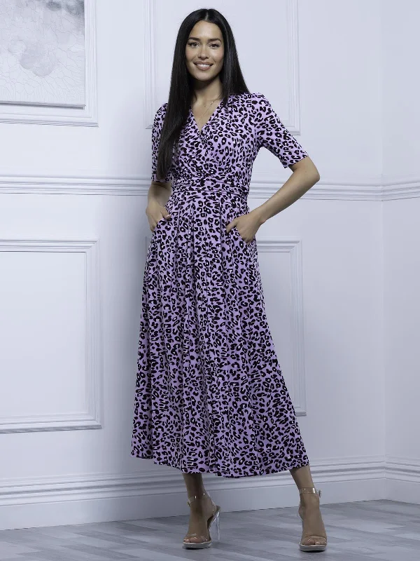 Jolie Moi Selene Printed Maxi Dress, Light Pink Classic Tulle Maxi Dress