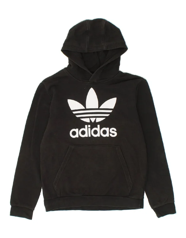 ADIDAS Boys Graphic Hoodie Jumper 11-12 Years Black Cotton Hoodie with Relaxed Fit Easy Casual ADIDAS Boys Graphic Hoodie Jumper 11-12 Years Black Cotton Hoodie with Relaxed Fit Easy Casual