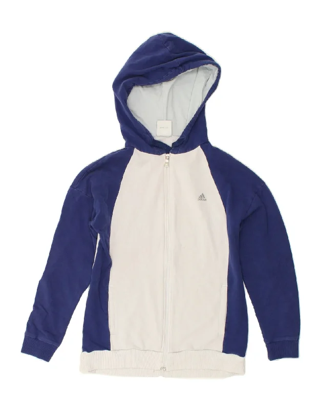 ADIDAS Boys Zip Hoodie Sweater 13-14 Years Small White Colourblock Hoodie with Rolled Sleeves Casual Relaxed ADIDAS Boys Zip Hoodie Sweater 13-14 Years Small White Colourblock Hoodie with Rolled Sleeves Casual Relaxed