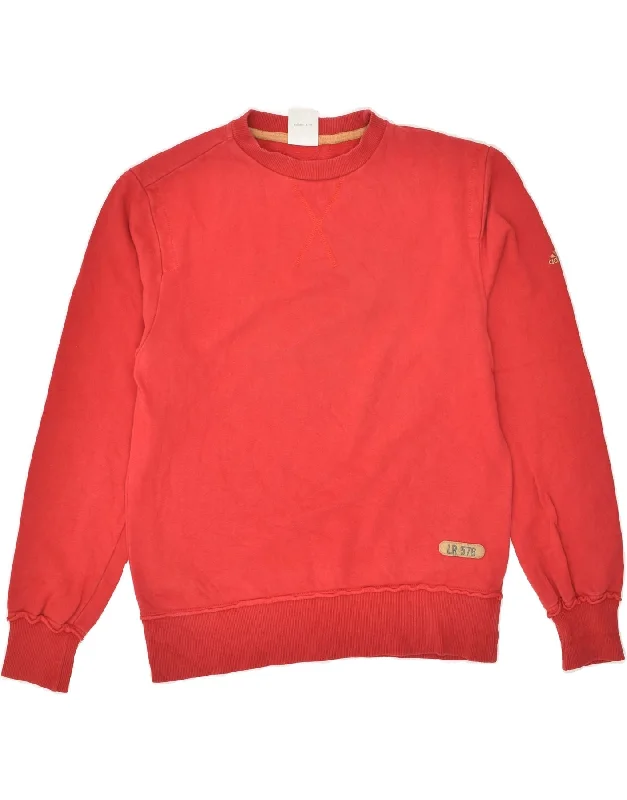 ADIDAS Mens Sweatshirt Jumper Small Red Cotton Hoodie with Side Slits Relaxed Casual ADIDAS Mens Sweatshirt Jumper Small Red Cotton Hoodie with Side Slits Relaxed Casual