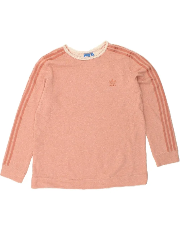 ADIDAS Womens Sweatshirt Jumper UK 20 2XL Orange Cotton Hoodie with Zipper Versatile Modern ADIDAS Womens Sweatshirt Jumper UK 20 2XL Orange Cotton Hoodie with Zipper Versatile Modern