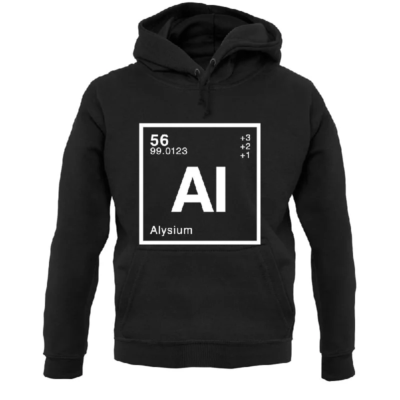 Alys - Periodic Element Unisex Hoodie Hoodie with Emblem Brand Identity
