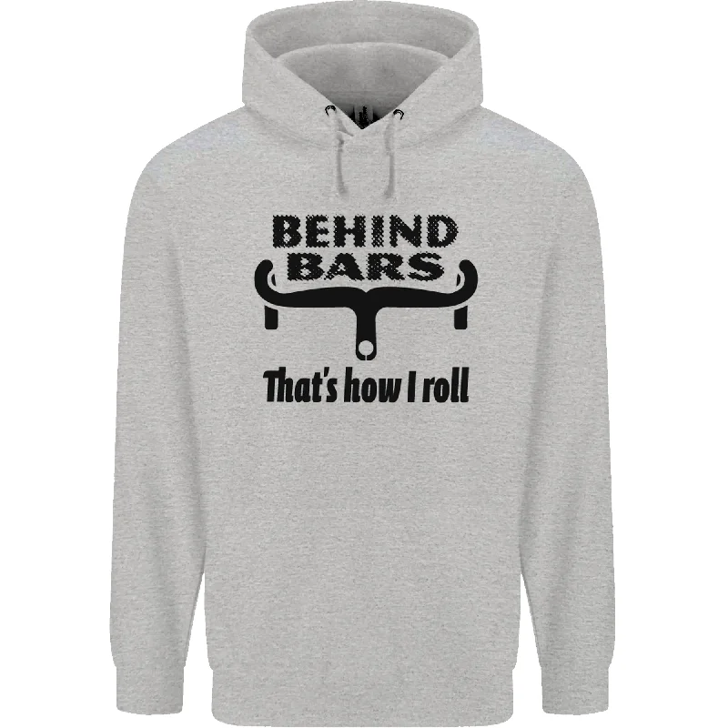 Behind Bars Thats How I Roll Cycling Mens 80% Cotton Hoodie Hoodie with Half-Zip Sporty Casual Behind Bars Thats How I Roll Cycling Mens 80% Cotton Hoodie Hoodie with Half-Zip Sporty Casual