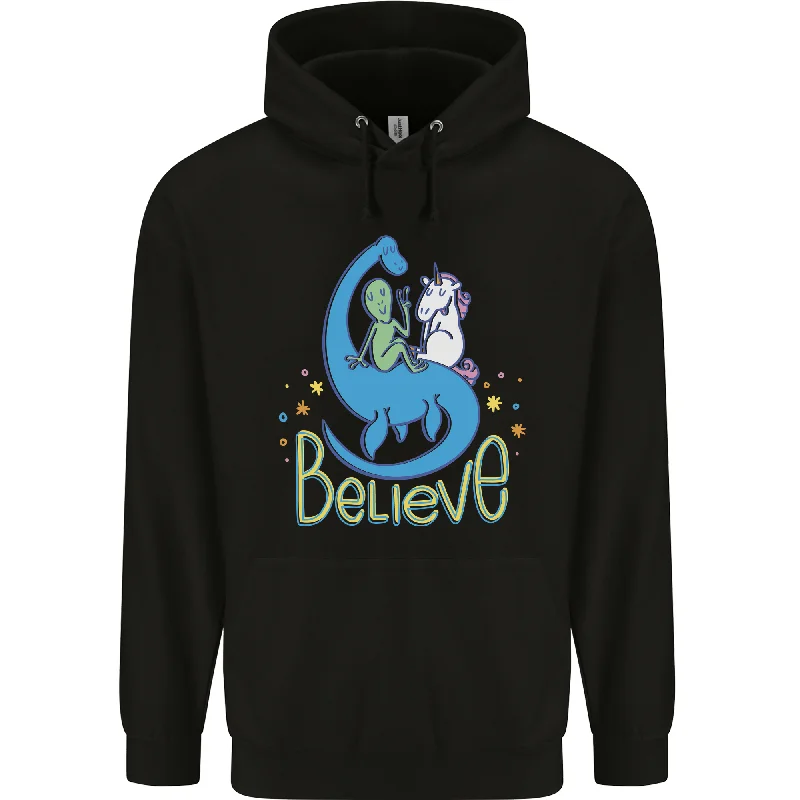 Believe in Dragons Unicorns Aliens Funny Mens 80% Cotton Hoodie Hoodie with Front Slit Layering Stylish Believe in Dragons Unicorns Aliens Funny Mens 80% Cotton Hoodie Hoodie with Front Slit Layering Stylish