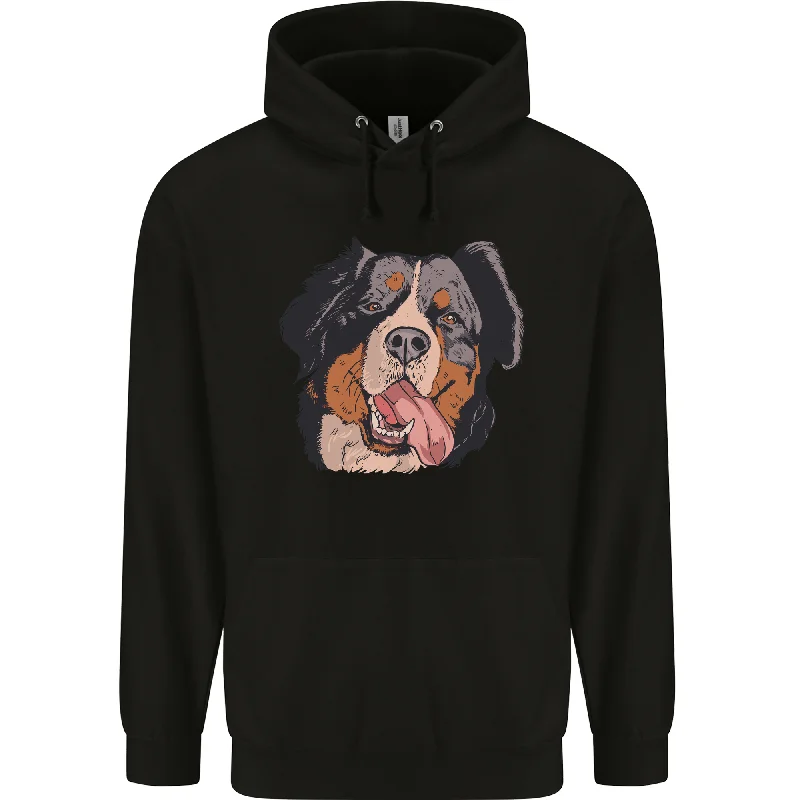 Bernese Mountain Dog Mens 80% Cotton Hoodie Hoodie with Set-In Sleeves Structured Classic Bernese Mountain Dog Mens 80% Cotton Hoodie Hoodie with Set-In Sleeves Structured Classic