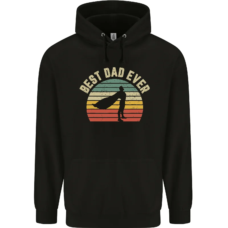 Best Dad Ever Superhero Funny Fathers Day Mens Hoodie Hoodie with Slit Hem Functional Movement Best Dad Ever Superhero Funny Fathers Day Mens Hoodie Hoodie with Slit Hem Functional Movement