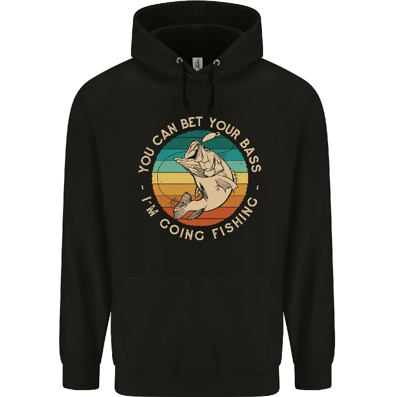 Bet Your Bass Im Going Fishing Funny Fisherman Mens 80% Cotton Hoodie Hoodie with Drop Shoulder Relaxed Streetwear Bet Your Bass Im Going Fishing Funny Fisherman Mens 80% Cotton Hoodie Hoodie with Drop Shoulder Relaxed Streetwear