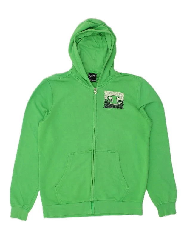 CHAMPION Boys Graphic Zip Hoodie Sweater 15-16 Years 2XL Green Cotton Hoodie with Snap Buttons Easy Quick CHAMPION Boys Graphic Zip Hoodie Sweater 15-16 Years 2XL Green Cotton Hoodie with Snap Buttons Easy Quick