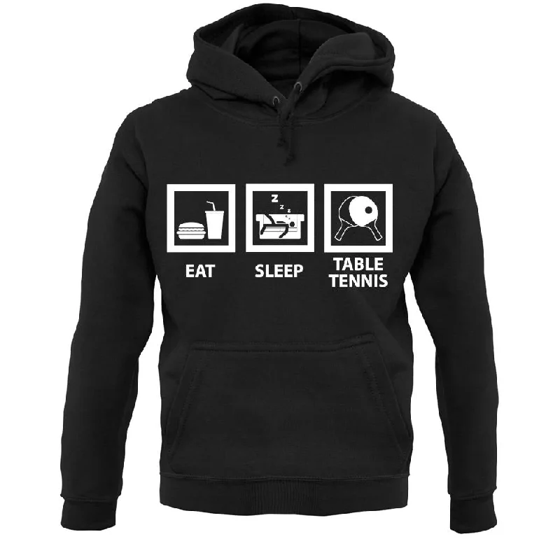 Eat Sleep Table Tennis Unisex Hoodie Hoodie with Lining Warm Insulated
