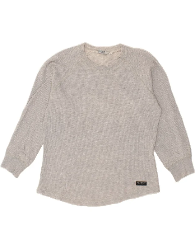 LEVI'S Womens Sweatshirt Jumper UK 16 Large Grey Cotton Hoodie Crop Top Short Trendy LEVI'S Womens Sweatshirt Jumper UK 16 Large Grey Cotton Hoodie Crop Top Short Trendy