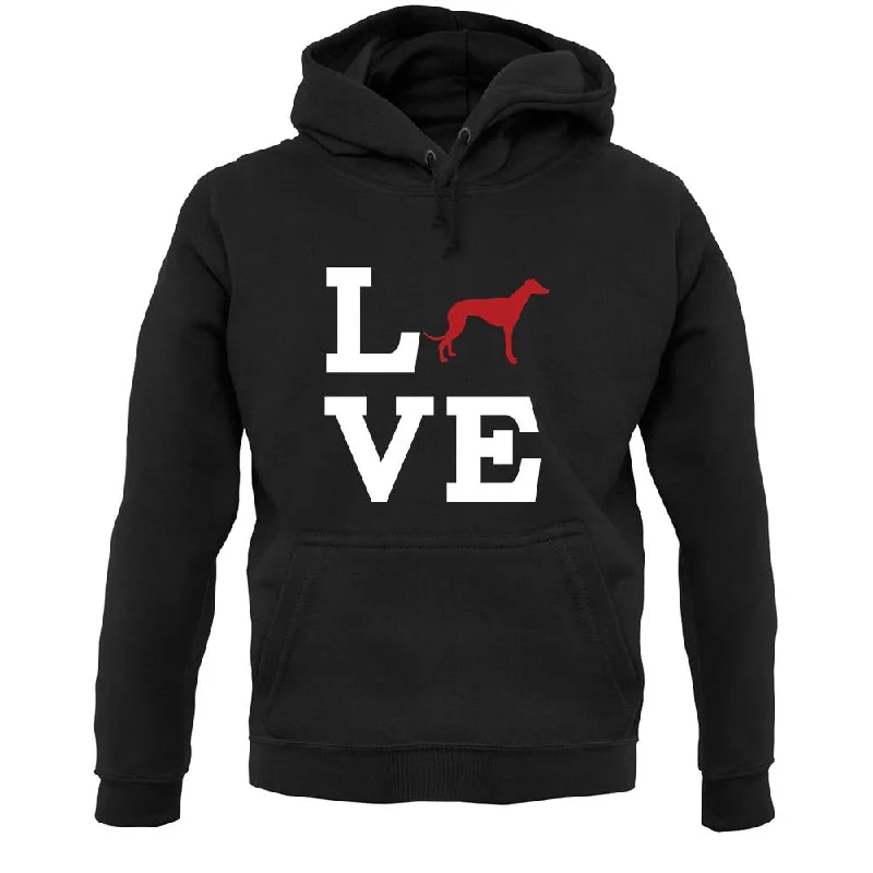 Love Greyhound Dog Silhouette Unisex Hoodie Hoodie with Contrast Stitching Detailed Premium Love Greyhound Dog Silhouette Unisex Hoodie Hoodie with Contrast Stitching Detailed Premium