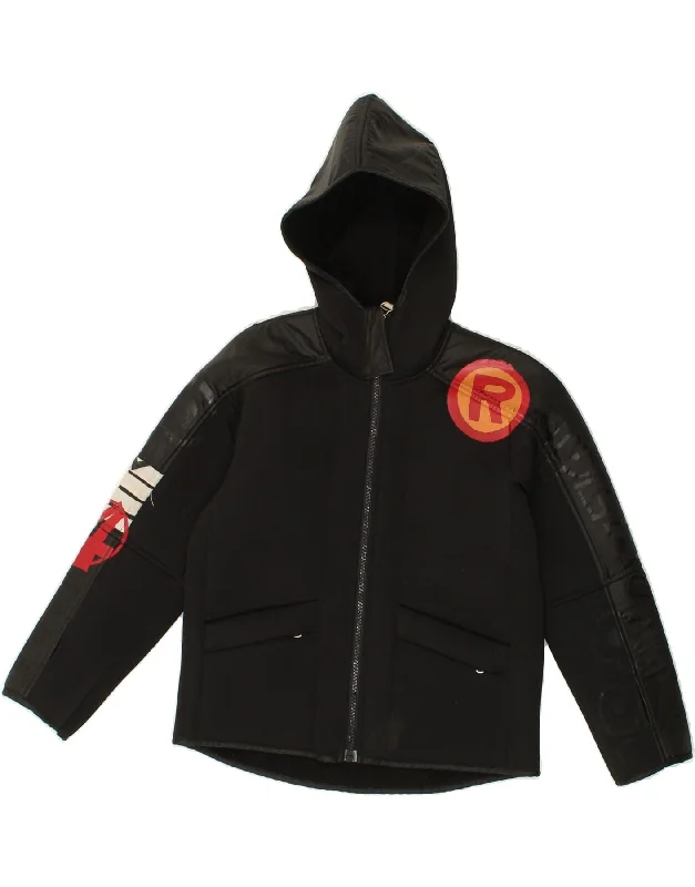 REPLAY AND SONS Boys Graphic Zip Hoodie Sweater 10-11 Years Black Hoodie with Button Placket Classic Preppy REPLAY AND SONS Boys Graphic Zip Hoodie Sweater 10-11 Years Black Hoodie with Button Placket Classic Preppy