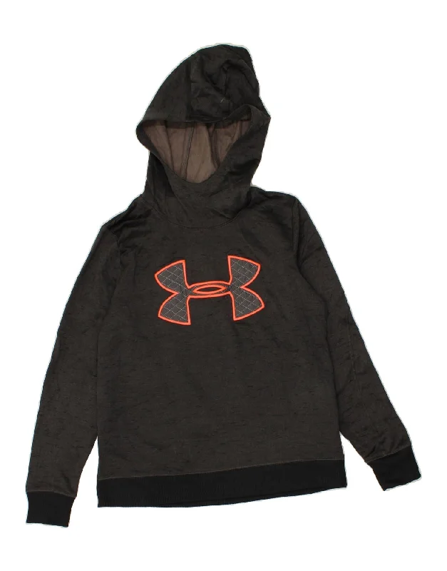 UNDER ARMOUR Womens Cold Gear Graphic Hoodie Jumper UK 14 Medium Grey Hoodie with Mesh Breathable Sporty UNDER ARMOUR Womens Cold Gear Graphic Hoodie Jumper UK 14 Medium Grey Hoodie with Mesh Breathable Sporty