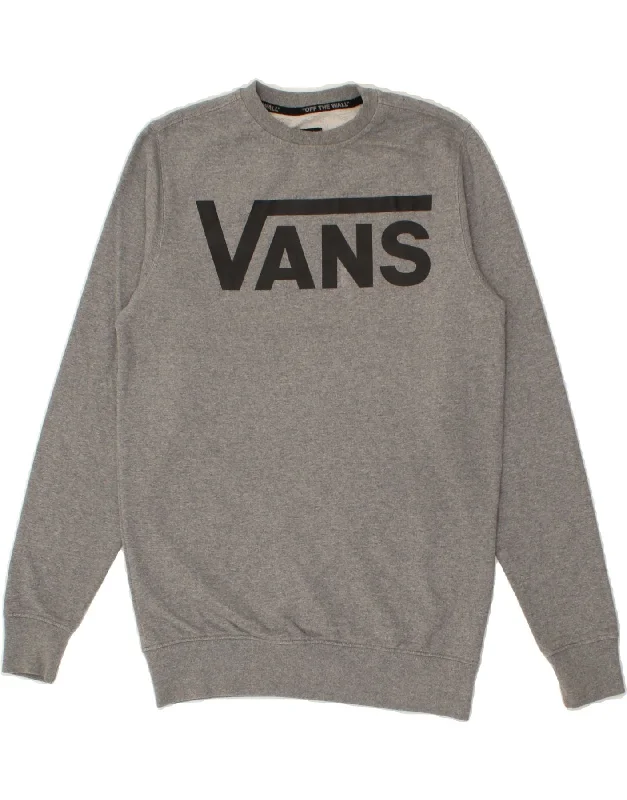 VANS Mens Graphic Sweatshirt Jumper XS Grey Cotton Hooded Sweatshirt Casual Wear Street Style VANS Mens Graphic Sweatshirt Jumper XS Grey Cotton Hooded Sweatshirt Casual Wear Street Style