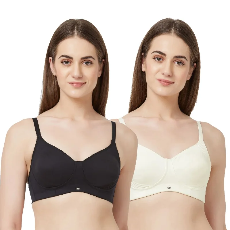 Full Coverage Encircle Non Padded Non Wired Bra (Pack Of 2) CB-332 Fashionable Push-Up Bra