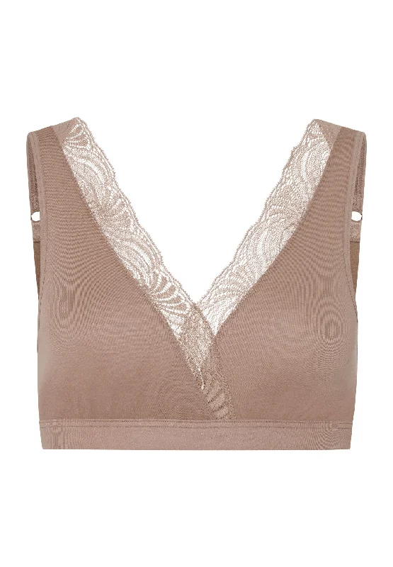 Milea Soft Cup Bra | Mocha 70979-2819 Comfortable Lace Bralette