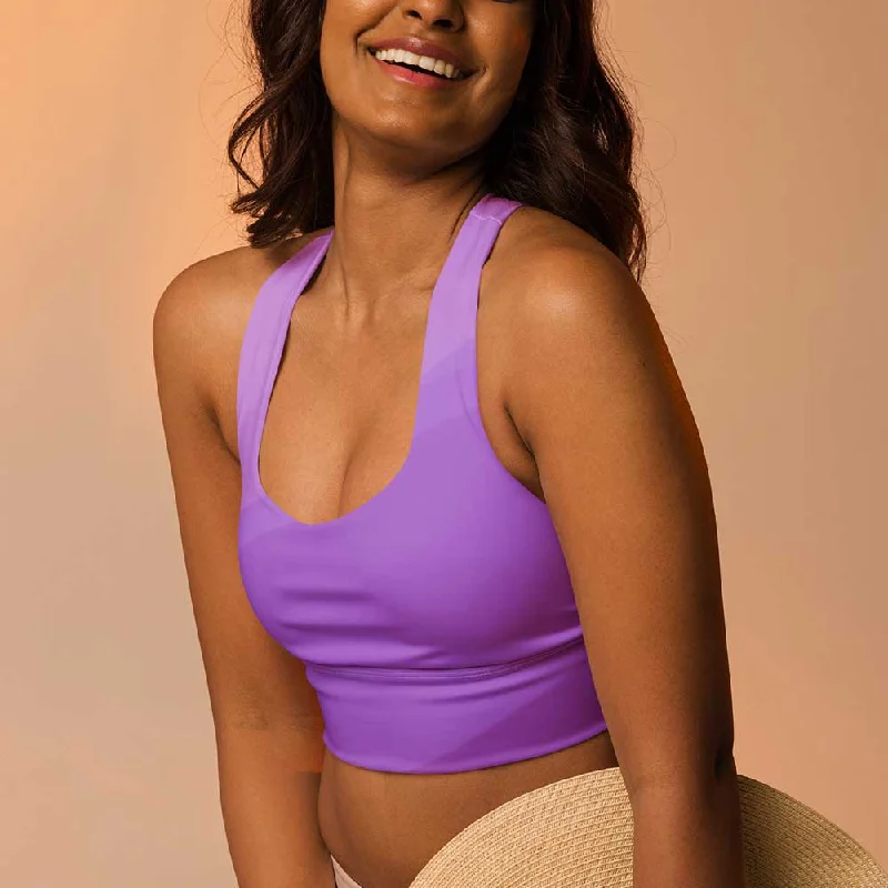 Purple long line sports bra, lioness-love Lightly Padded Bra