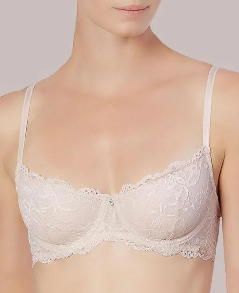 Lace Demi Cup Bra Montelle Intimates Flirt Seamless Wireless Bra