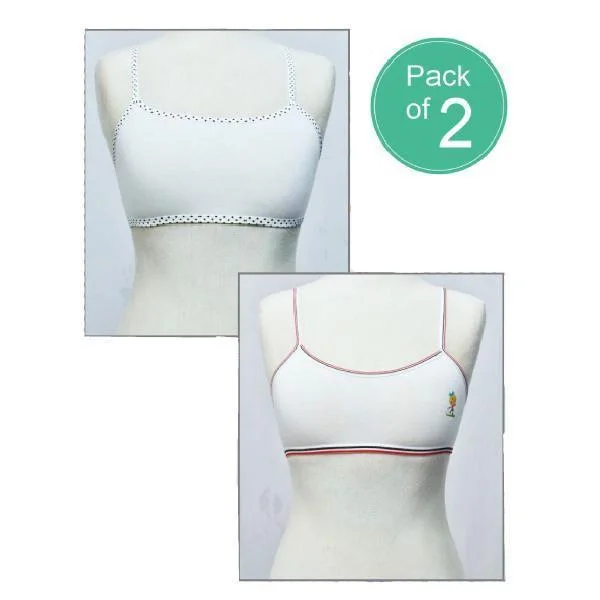 Pack Of Two Cotton Beginners Bra Smooth Push-Up Bra