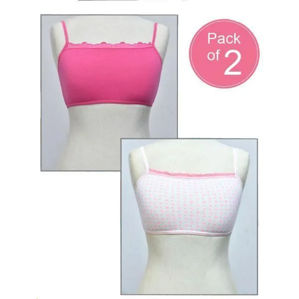 Pack Of Two Cotton Everyday Beginners Bra Smooth Push-Up Bra