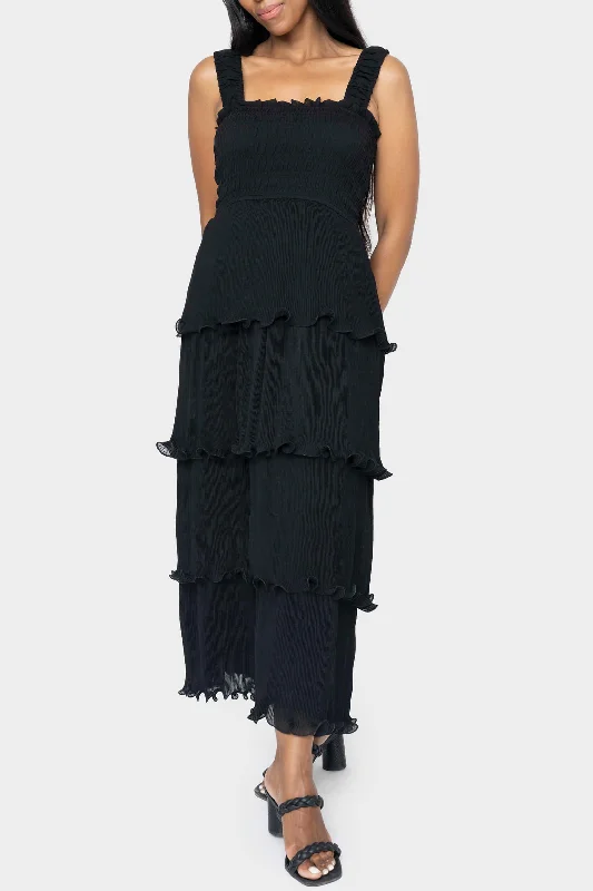 Reset By Jane Ruffle Tier Midi Dress Trendy Boho Midi Dress