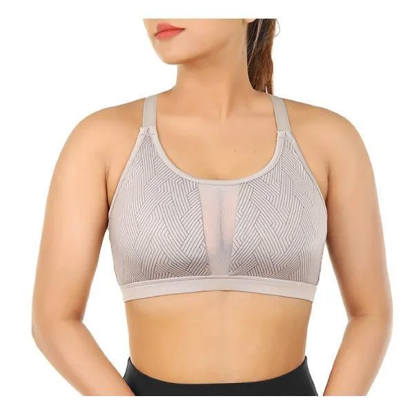 Strappy Back Medium Impact Sports Bra Sporty Compression Bra